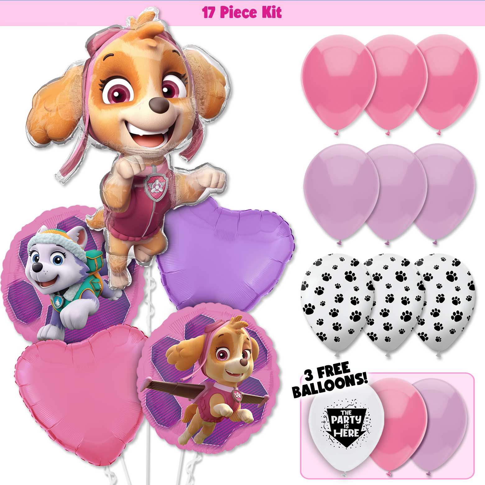 Paw Patrol Skye & Everest Deluxe Balloon Bouquet