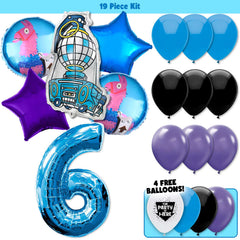 19pc Kit w/ Blue #6 Balloon