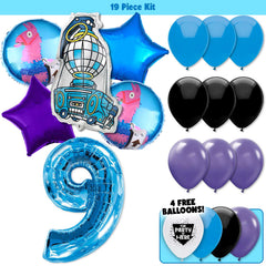 19pc Kit w/ Blue #9 Balloon