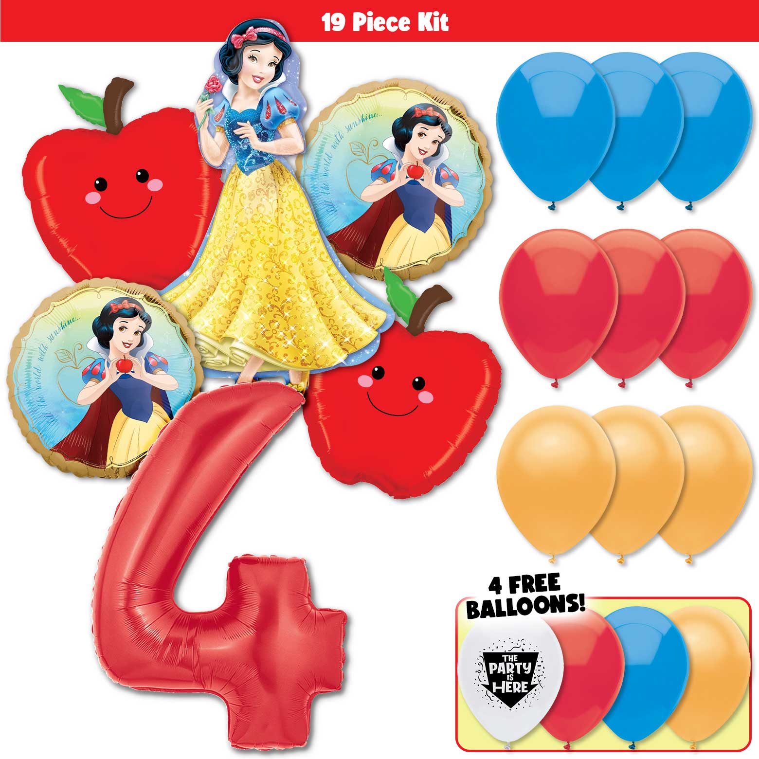 19pc Kit w/ Red #4 Balloon