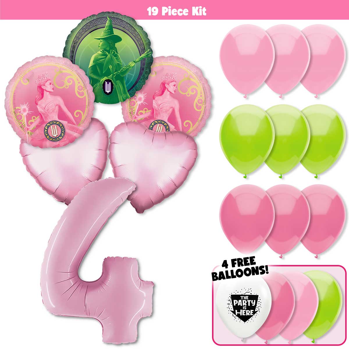 19pc Kit w/ Pastel Pink #4 Balloon