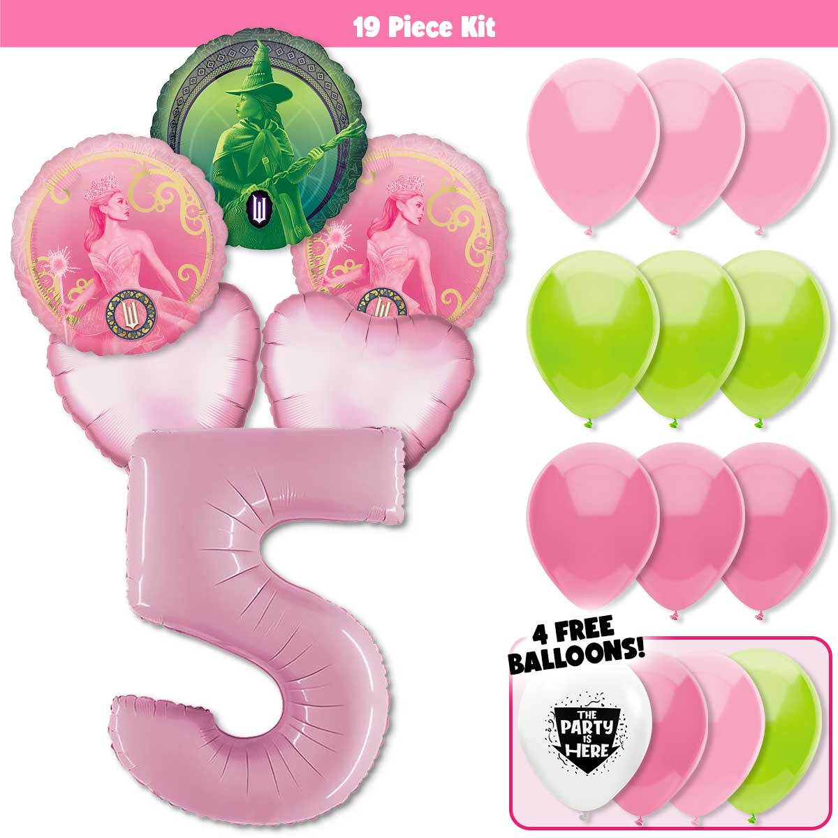 19pc Kit w/ Pastel Pink #5 Balloon