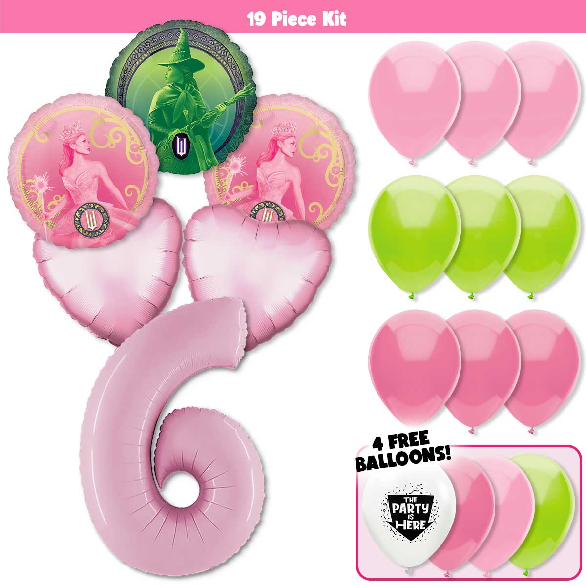 19pc Kit w/ Pastel Pink #6 Balloon