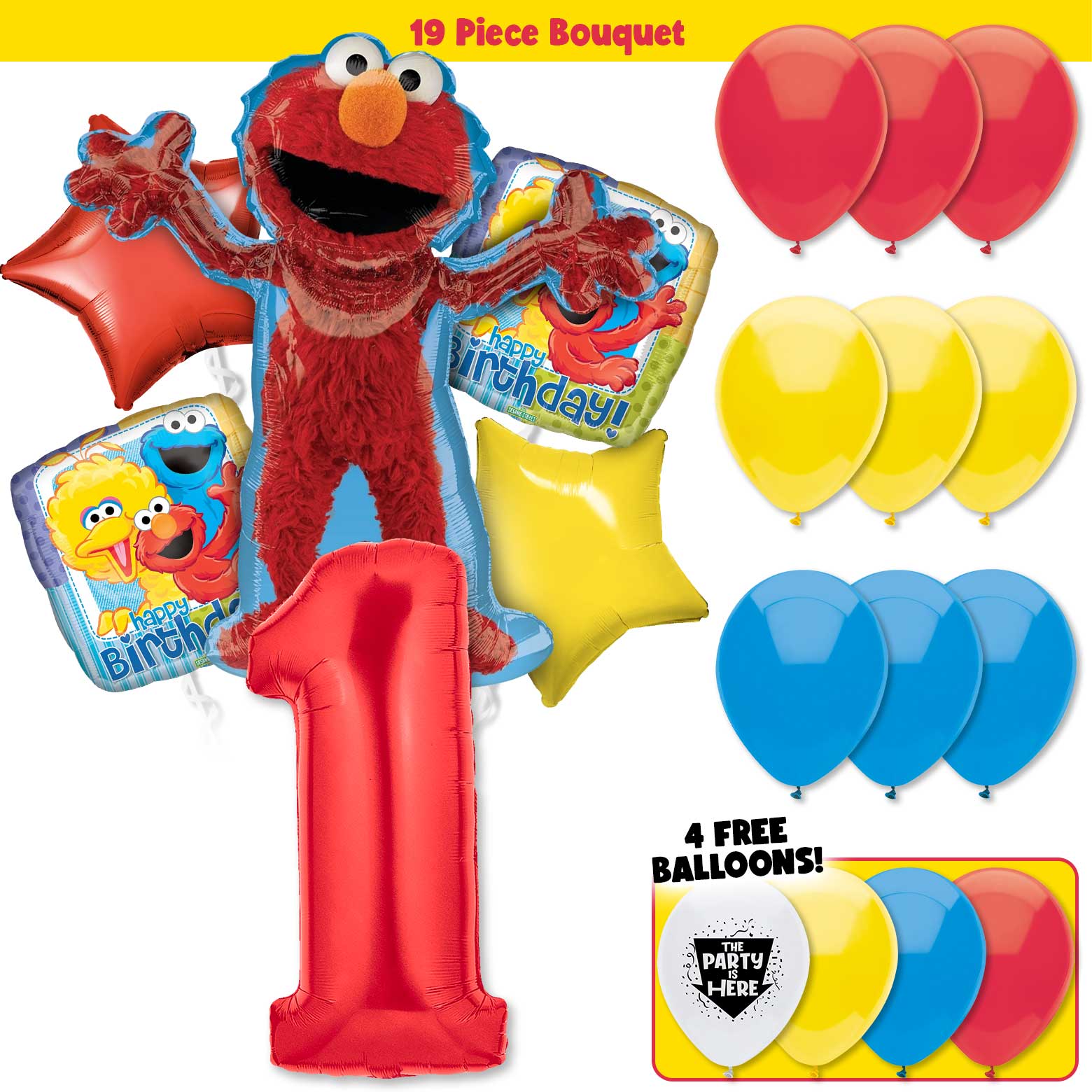 19pc Kit w/ Red #1 Balloon