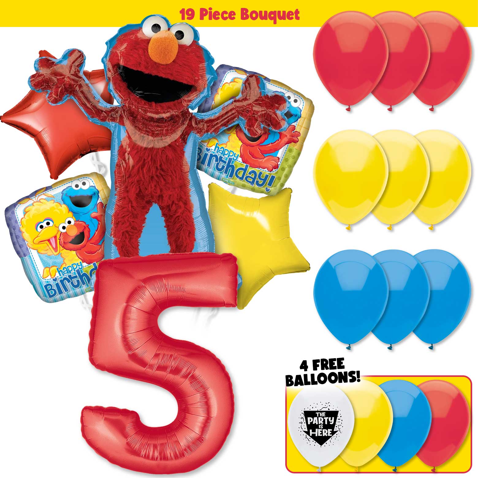 19pc Kit w/ Red #5 Balloon
