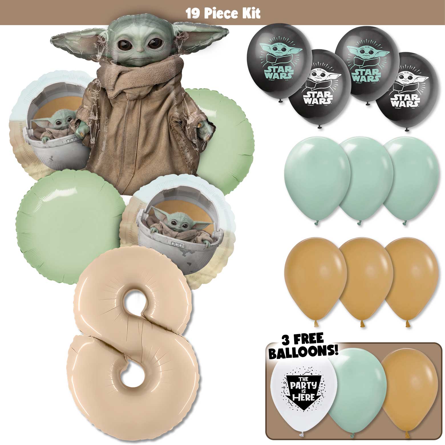 19pc Kit w/ Sand Color #8 Balloon