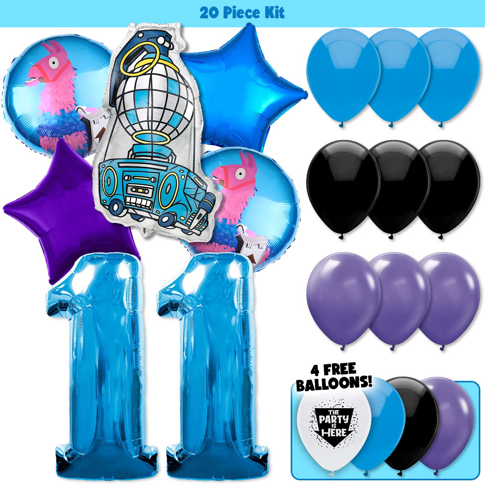 20pc Kit w/ Blue #11 Balloon