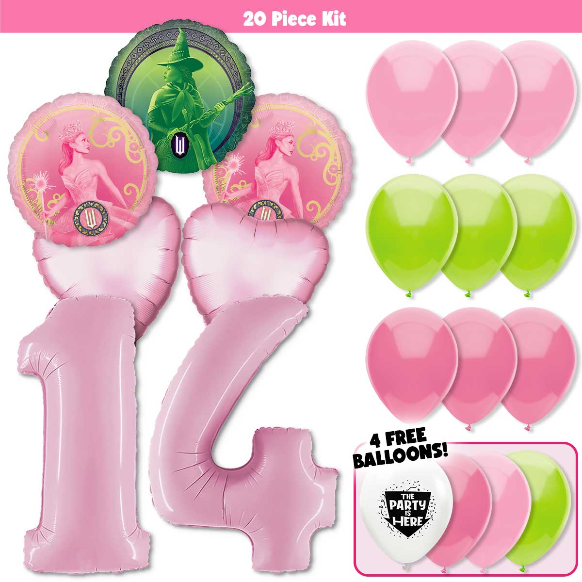 20pc Kit w/ Pastel Pink #14 Balloon