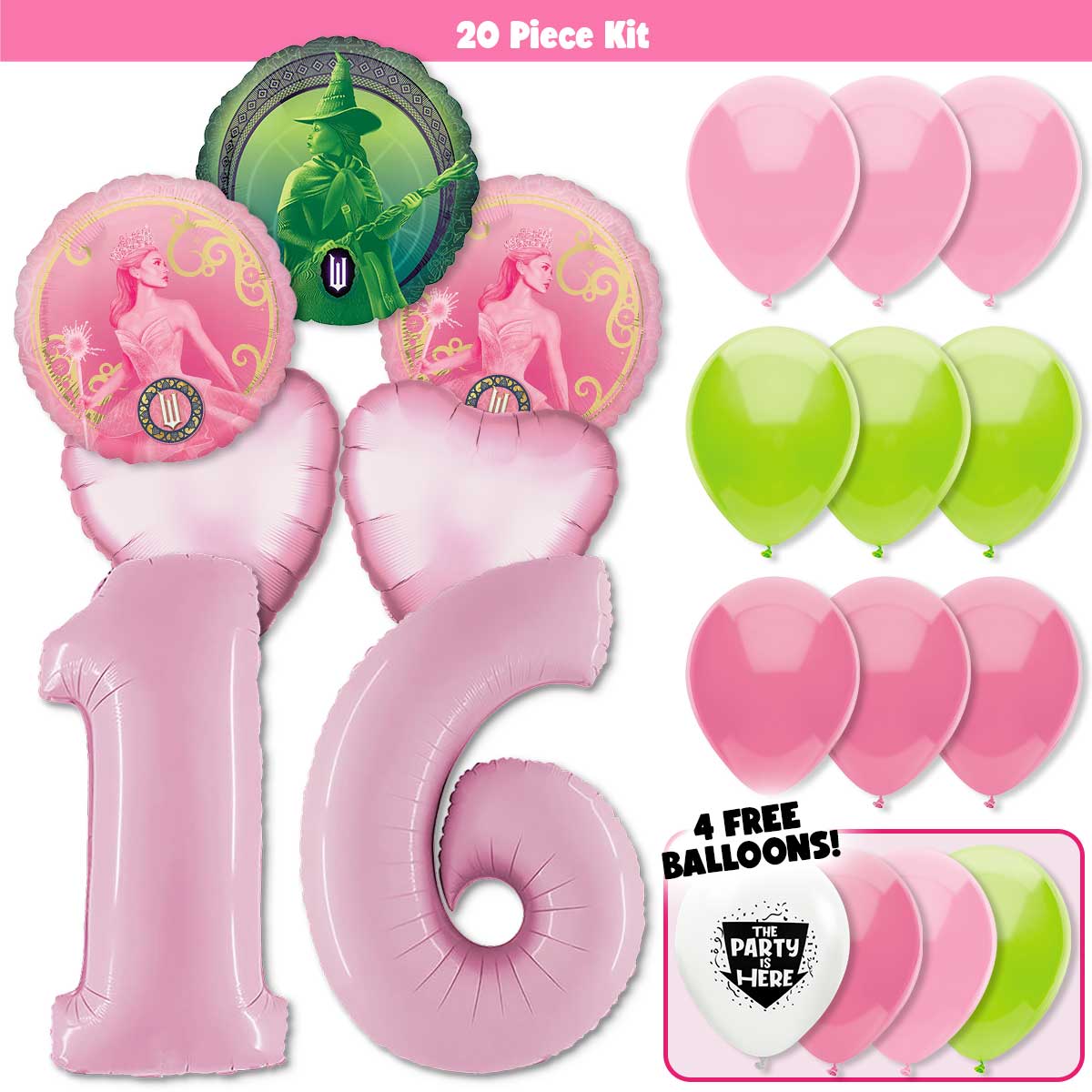 20pc Kit w/ Pastel Pink #16 Balloon
