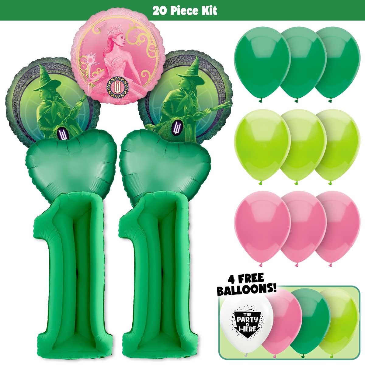 20pc Kit w/ Green #11 Balloon