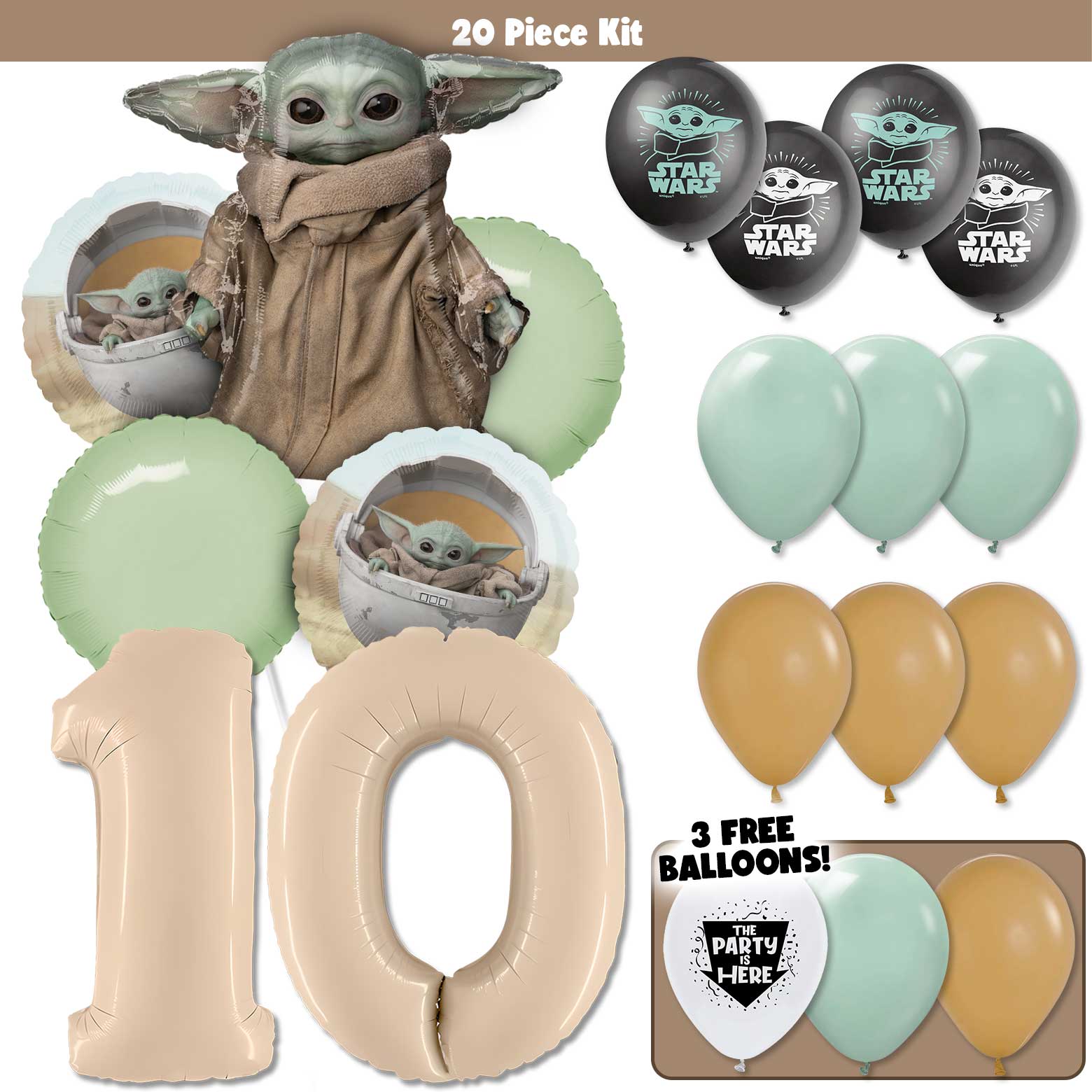 20pc Kit w/ Sand Color #10 Balloon