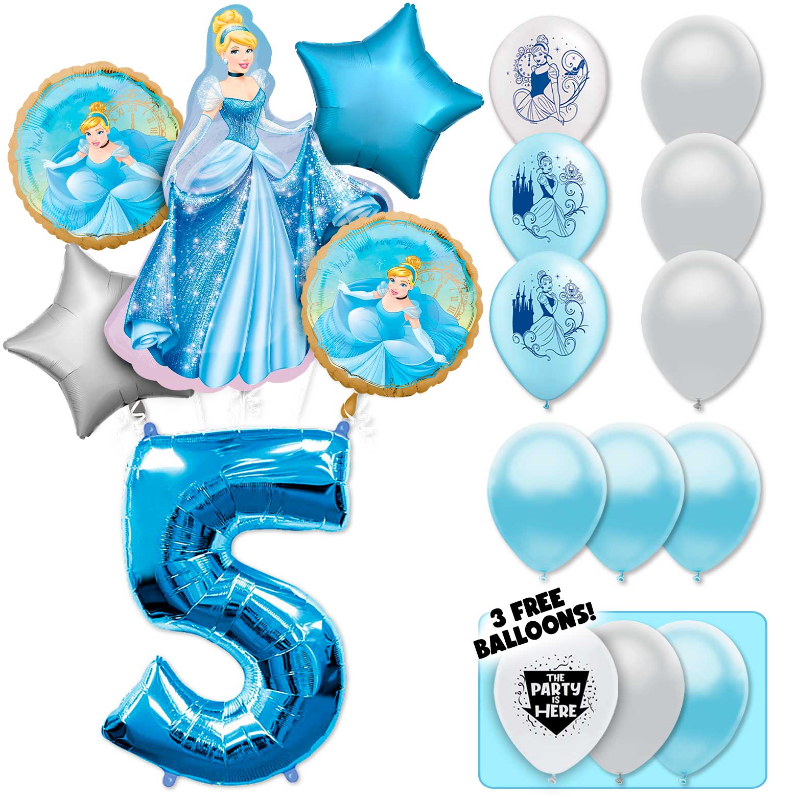 18pc Kit w/ Blue #5 Balloon