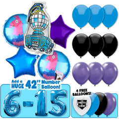 Fortnite Gaming Bus Deluxe Balloon Bouquet