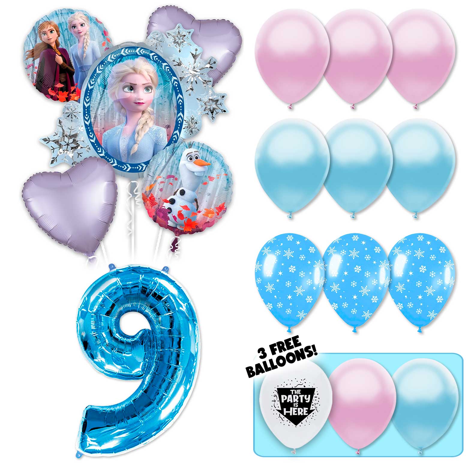 18pc Kit w/ Blue #9 Balloon