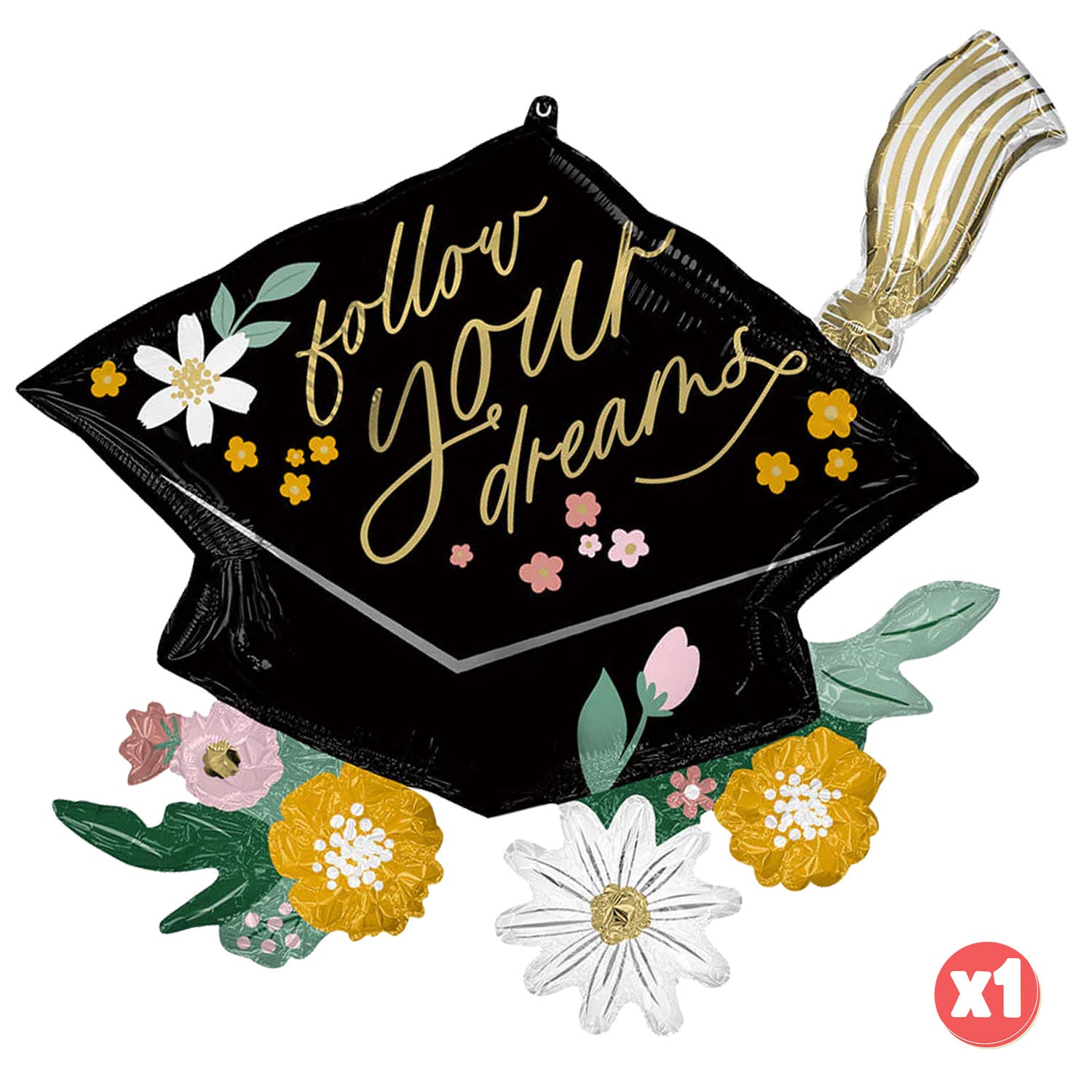 Floral Grad Cap! Graduation Balloons Bouquet Kit