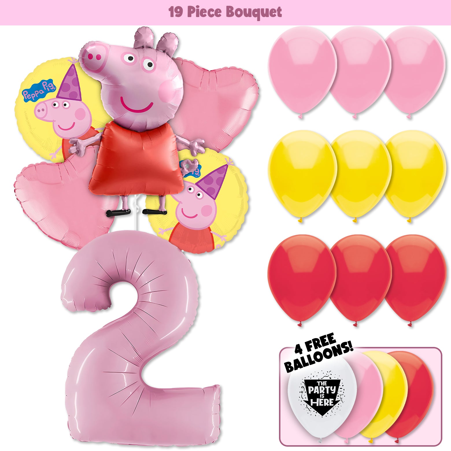 19pc Kit w/ Pastel Pink #2 Balloon
