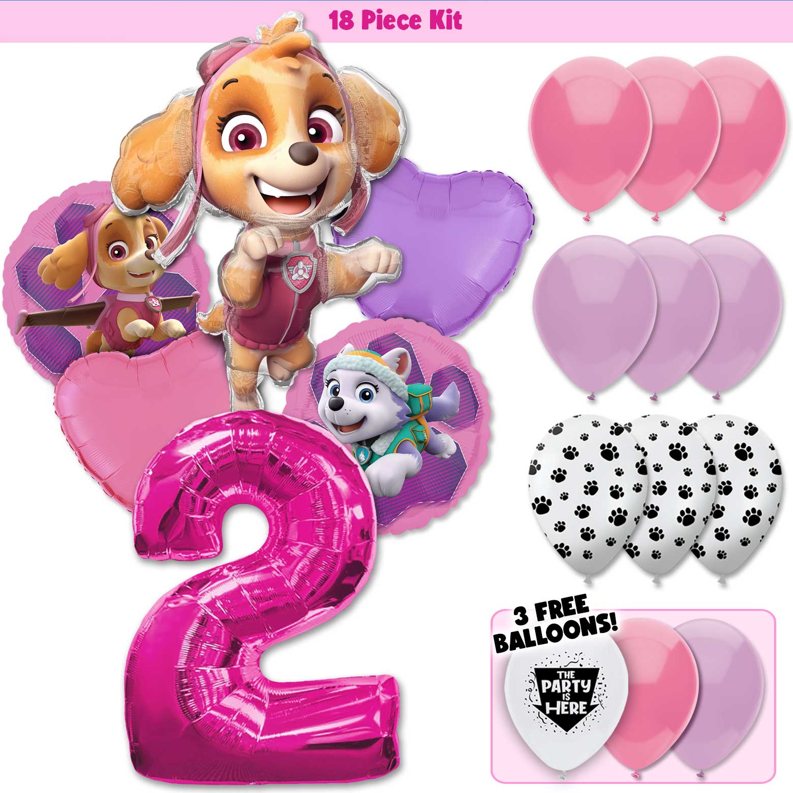 Paw Patrol Skye & Everest Deluxe Balloon Bouquet