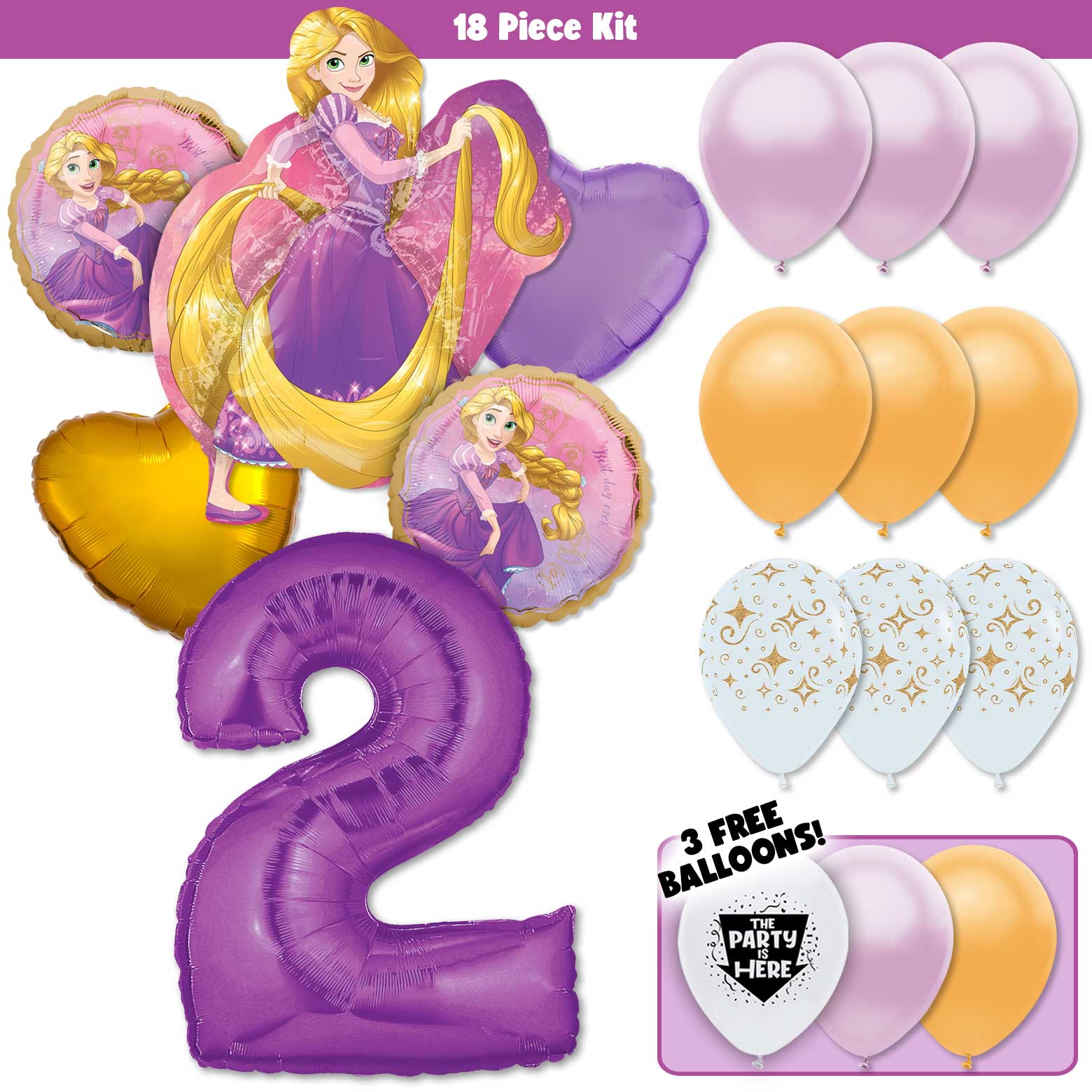 Rapunzel Tangled Deluxe Balloon Bouquet