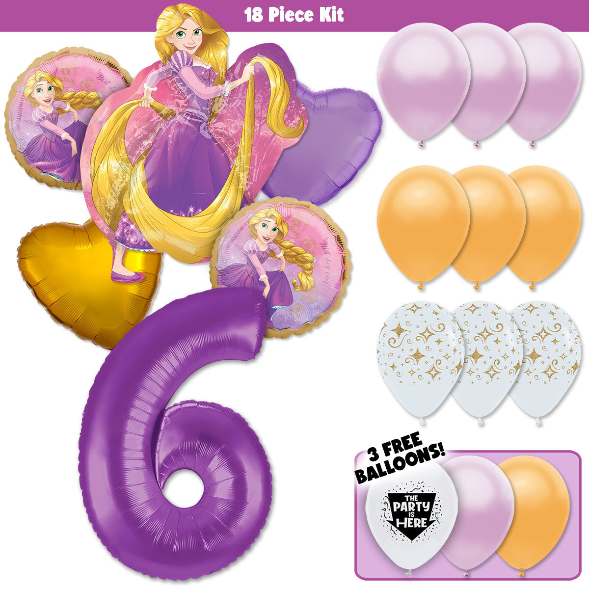 Rapunzel Tangled Deluxe Balloon Bouquet