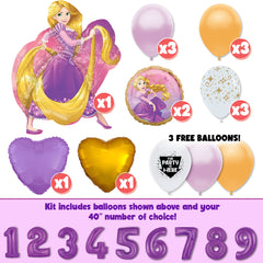 Rapunzel Tangled Deluxe Balloon Bouquet