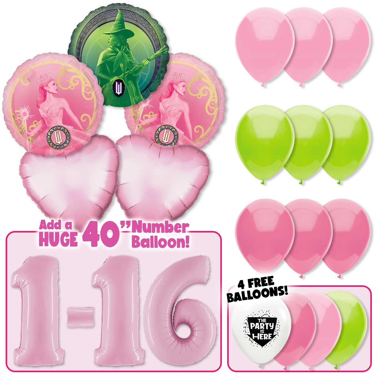 Wicked Balloon Kit - Glinda Popular Magic Pink Collection