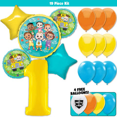 19pc Kit w/ Yellow #1 Balloon