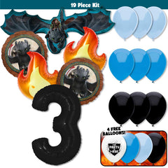 19pc Kit w/ Black #3 Balloon