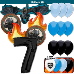 19pc Kit w/ Black #7 Balloon