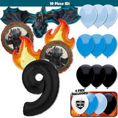 19pc Kit w/ Black #9 Balloon