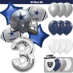 19pc Kit w/ Silver #3 Balloon