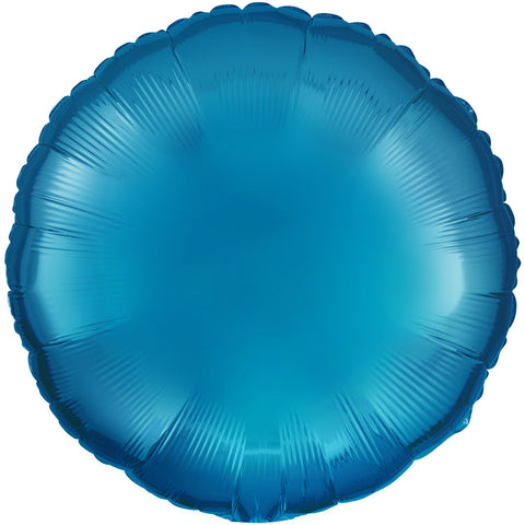18" Round - Metallic Blue Foil Balloon