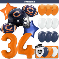 20pc Kit w/ Orange #34 Balloon - Walter Payton