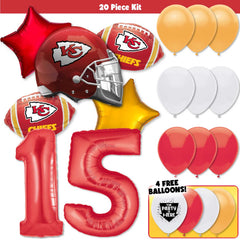 20pc Kit w/ Red #15 Balloon - Patrick Mahomes