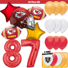 20pc Kit w/ Red #87 Balloon - Travis Kelce