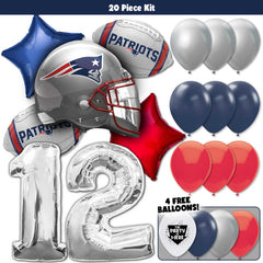 20pc Kit w/ Silver #12 Balloon - Tom Brady