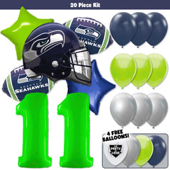 20pc Kit w/ Lime Green #11 Balloon - Jaxon Smith-Njigba