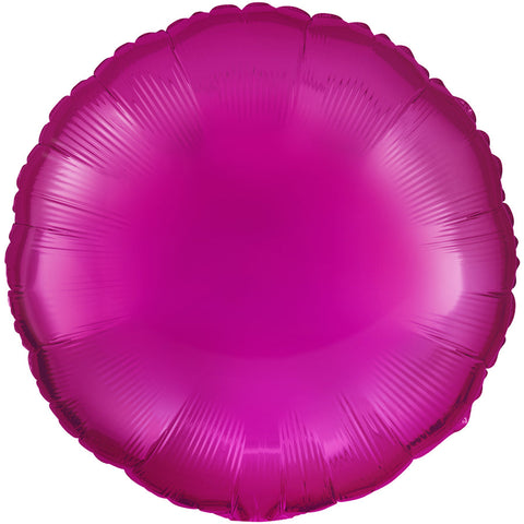 18" Round - Metallic Fuchsia Foil Balloon