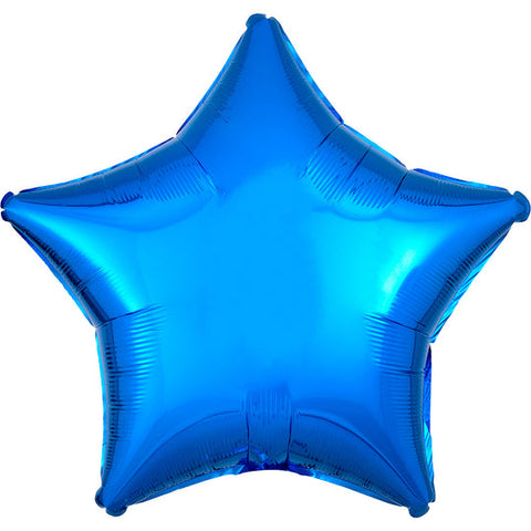 19" Star - Metallic Blue Foil Balloon