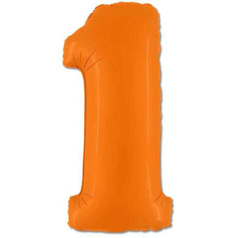 40 inch Number 1 - Orange Balloon