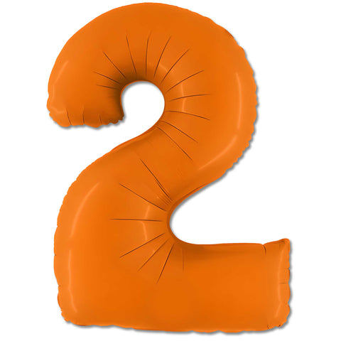 40 inch Number 2 - Orange Balloon