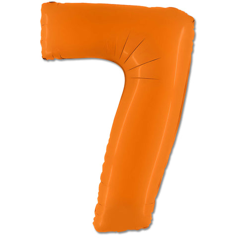 40 inch Number 7 - Orange Balloon