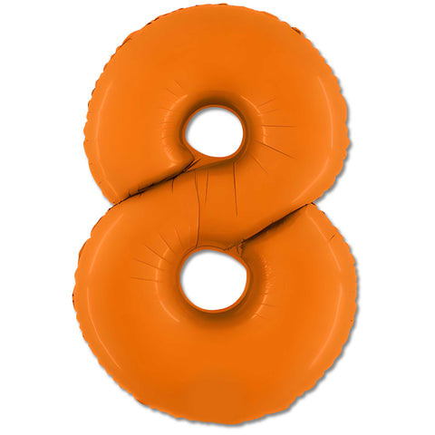 40 inch Number 8 - Orange Balloon