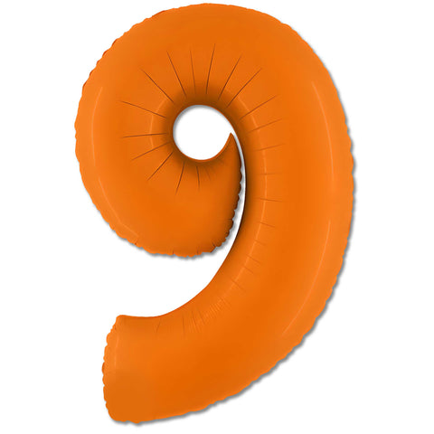 40 inch Number 9 - Orange Balloon