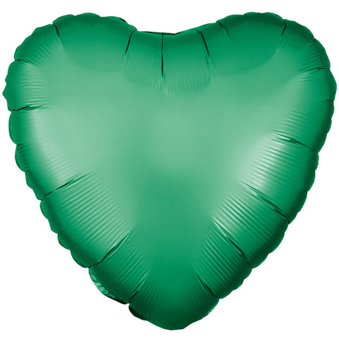 18 inch HEART - METALLIC GREEN