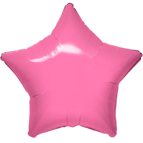 18"  Star - Vibrant Pink Foil Balloon