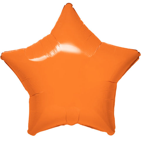 18"  Star - Vibrant Orange Foil Balloon