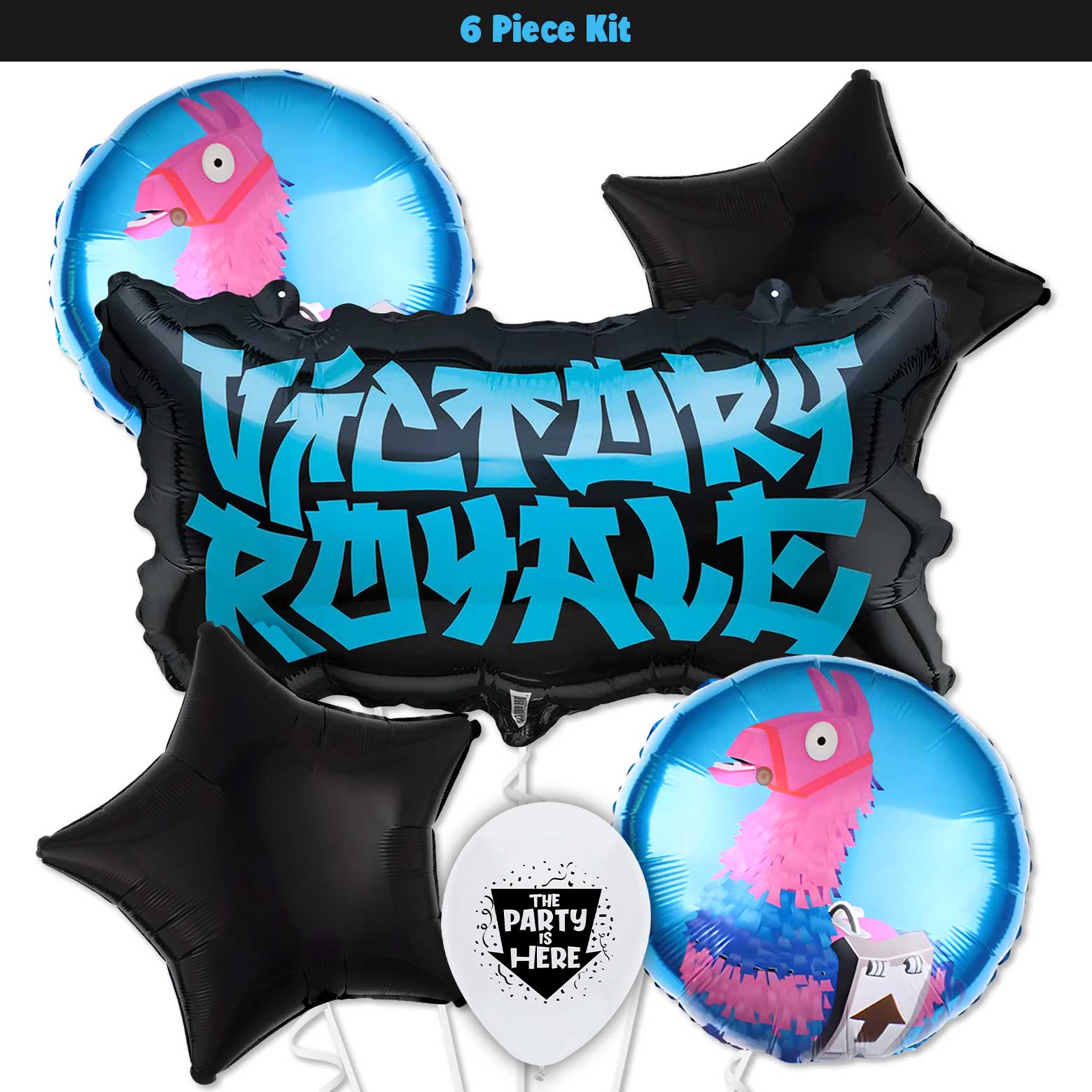 Fortnite Victory Royale Birthday Decor - Mylar Balloons, Lama Fortnite Victory Royale Birthday Decor - Mylar Balloons, Lama