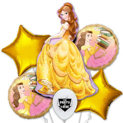 Beauty and the Beast Birthday Kit with 62 inch Belle Life-Size Standup & Balloons