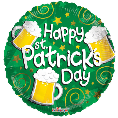 18" Happy St. Patrick's Beers Foil Balloon