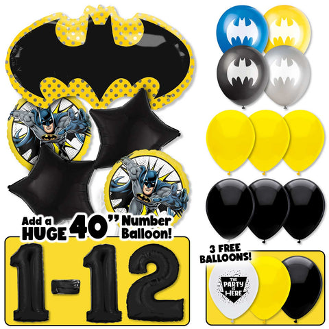 Batman Symbol Deluxe Balloon Bouquet Kit